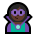 🦹🏿‍♀️ woman supervillain: dark skin tone display on Windows